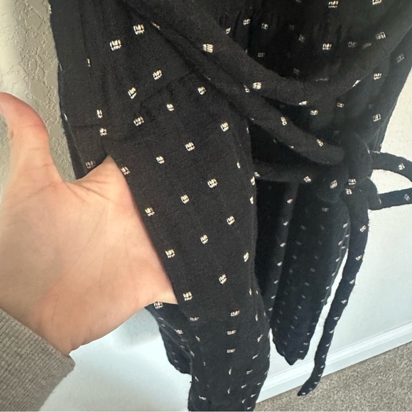 Ace & Jig Austin Dress In Voyage Black Stripe Polka Dot Pockets Belted Sz S - Picture 4 of 7